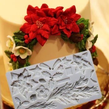 Большая силиконовая форма для торта в виде кленовой веточки, форма для цветов из смолы, подарок на день рождения, Свадьба, Украшение для кухни, инструмент для Diy