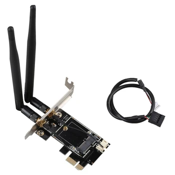 PCIE Wifi Card Адаптер Беспроводной Сетевой карты M2 NGFF Bluetooth Конвертер Для Настольного Wi-Fi 8260 8265NGW AX200 9260 7265