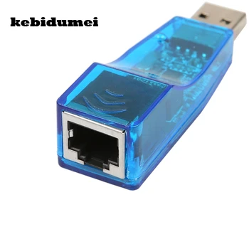 kebidumei Оптовая Продажа USB 2.0 К локальной сети RJ45 Ethernet 10/100 Мбит/с Адаптер сетевой карты Для Win7 Win8 Android Планшетный ПК Синий