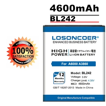 4600 мАч BL242 BL-F33 аккумулятор для Lenovo A6000 A3860 A3580 A3900 LeMeng K30-T K30-W K30-E K31-t3 K10E70 A6010 Plus A6010 аккумулятор