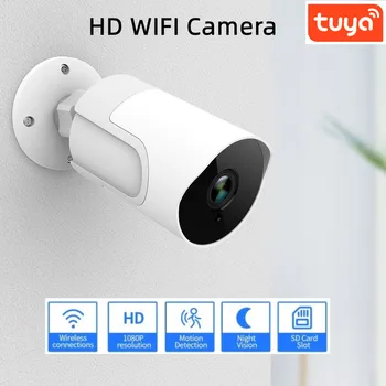 Tuya Smart WiFi Камера HD1080P Двусторонний Голосовой Домофон Обнаружение Движения Наружная Видеокамера Ночного Видения Домашний Монитор Видеонаблюдения