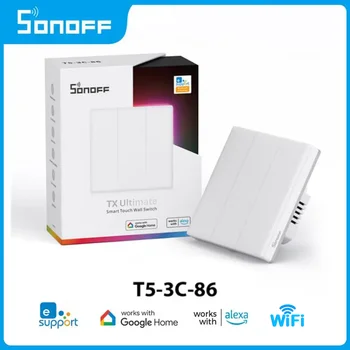 SONOFF TX Ultimate Smart Wifi Switch 1/2/3Gang Полный сенсорный доступ Светодиодная панель для работы С eWeLink Alexa Google Home Alice