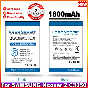 LOSONCOER 1800 мАч AB803443BU Аккумулятор для мобильного телефона SAMSUNG For Solid Xcover Xcover 2 C3350 II GT-C3350