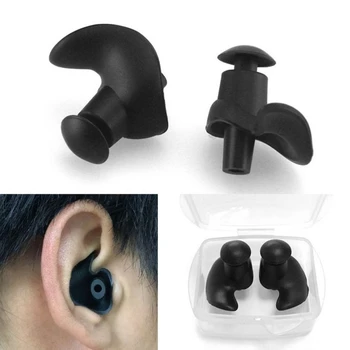 10 пар затычек для ушей, Аксессуары для водных видов спорта, плавания, Силиконовые мягкие переносные пылезащитные затычки для ушей с коробкой, затычка для ушей для дайвинга