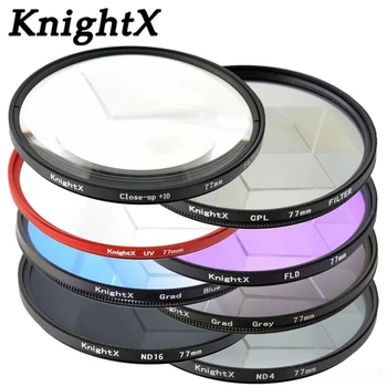 KnightX ND ND2 ND4 ND8 ND16 UV 49 52 55 58 62 67 72 77 цветной фильтр объектива для Canon EOS 1100D 700D 650D 600D 18-55 мм камеры hoya