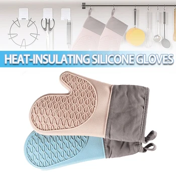 Новое поступление, силиконовые перчатки, пригодные для микроволновых печей, барбекю, термостойкие рукавицы, нескользящие кухонные перчатки для выпечки