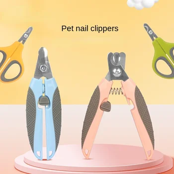 Профессиональные кусачки для ногтей для собак, триммер с предохранителем, чтобы не перерезать ногти, острые, как бритва, лезвия, прочные нескользящие ручки