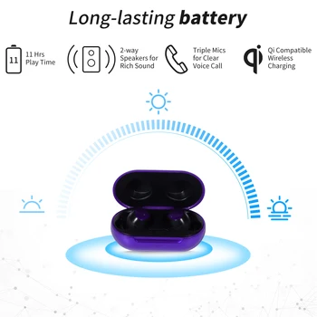 Беспроводные наушники-вкладыши с шумоподавлением Bluetooth 5.0 Pro, Стереомузыкальные наушники с микрофоном, спортивная гарнитура Samsung