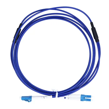Оптоволоконный патч-корд, Бронированная перемычка, однорежимный 2-жильный оптический кабель LC/UPC‑LC/UPC синий